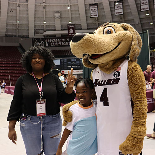 SIU Mascot Brown Dog at Open House