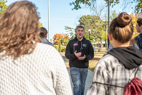 Tour Group visits SIU campus