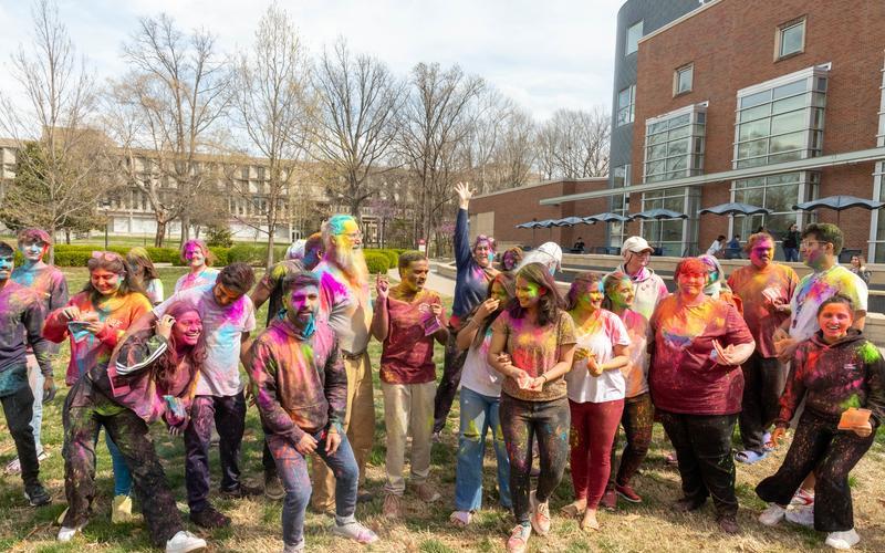 SIU Students at Holi Fest